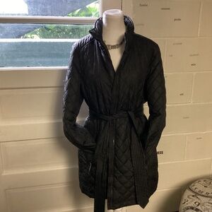 LONDON FOG. TOWER. COAT PUFFY BLACK LARGE